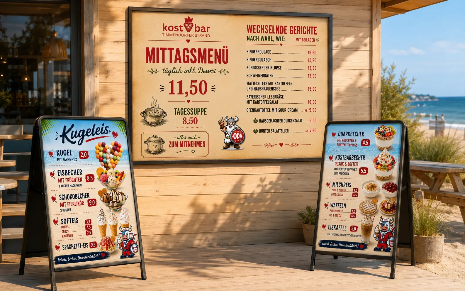 Aufsteller, die aus der Umgebung heraus funktionieren